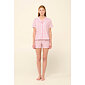 Bavlněné dámské pyžamo s knoflíky Vamp 22253 pink dove