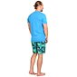 Bavlněné pánské pyžamo s krátkým rukávem Pleas 177595 modré