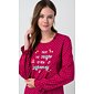 Dámská noční košile s dlouhým rukávem Oneira 17449 red cerise