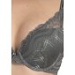 Dámská krajková push up podprsenka Sassa 25370 grafit