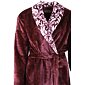 Dámský župan z flanel fleece Vestis Flora šál mauve wine