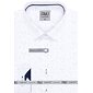 Elegantní pánská košile AMJ Comfort Slim Fit VDSBR 1314 bílo-tyrkys