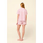 Bavlněné dámské pyžamo s knoflíky Vamp 22253 pink dove