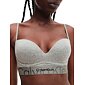Calvin Klein Bralette Embossed Icon QF6991E šedý melír