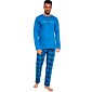 Bavlněné pánské pyžamo Cornette Tokyo 2 modré