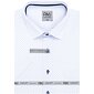 Pánská košile AMJ s krátkým rukávem Comfort slim VKSBR 1373 bílo-modrá