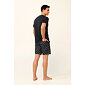 Bavlněné pánské pyžamo Vamp s krátkými kalhotami 22603 dark gray
