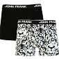 Pánské boxerky John Frank JF2BTORA04 duo pack černobílé