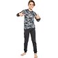 Dlouhé pyžamo pro kluky Cornette Kids Air Force šedé