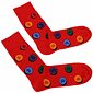 Dámské ponožky s obrázky John Frank WJFLSFUN-CH17 červené