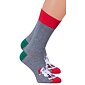 Vánoční obrázkové ponožky Steven 104136 šedá