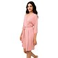 Dámský župan s krátkým rukávem Vamp 22009 pink blush