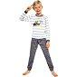 Dlouhé pyžamo pro kluky Cornette Kids Tractor šedé