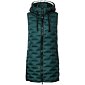 Dlouhá dámská vesta s moderním prošíváním Cecil 220187 night forest green