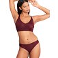 Tanga laserem střižené Calvin Klein QD5147E bordo