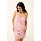 Květinová letní noční košile Vamp s krajkou 22811 pink blush
