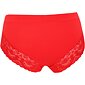 Klasické kalhotky pro ženy s krajkou přes boky červené