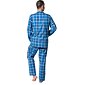 Flanelové pyžamo Luiz Jirka -  modrá kostka